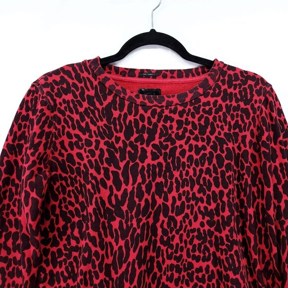 Mother The 3/4 Sleeve Koozie Sweatshirt Red Animal Print Radioactive Paws Small - Picture 10 of 15